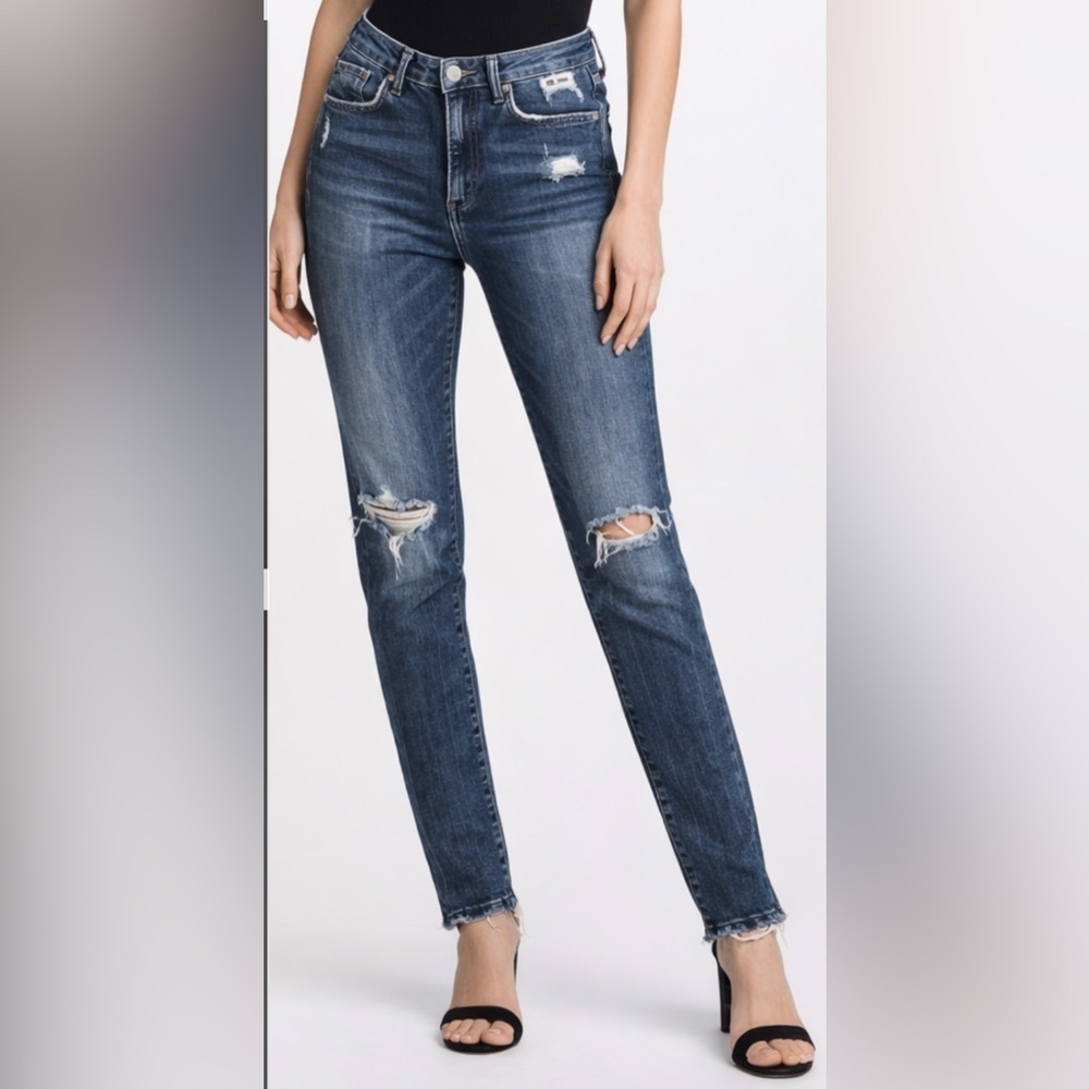 AGOLDE Ripped Knee Skinny Jeans in Medium Wash Size 30 Women’s